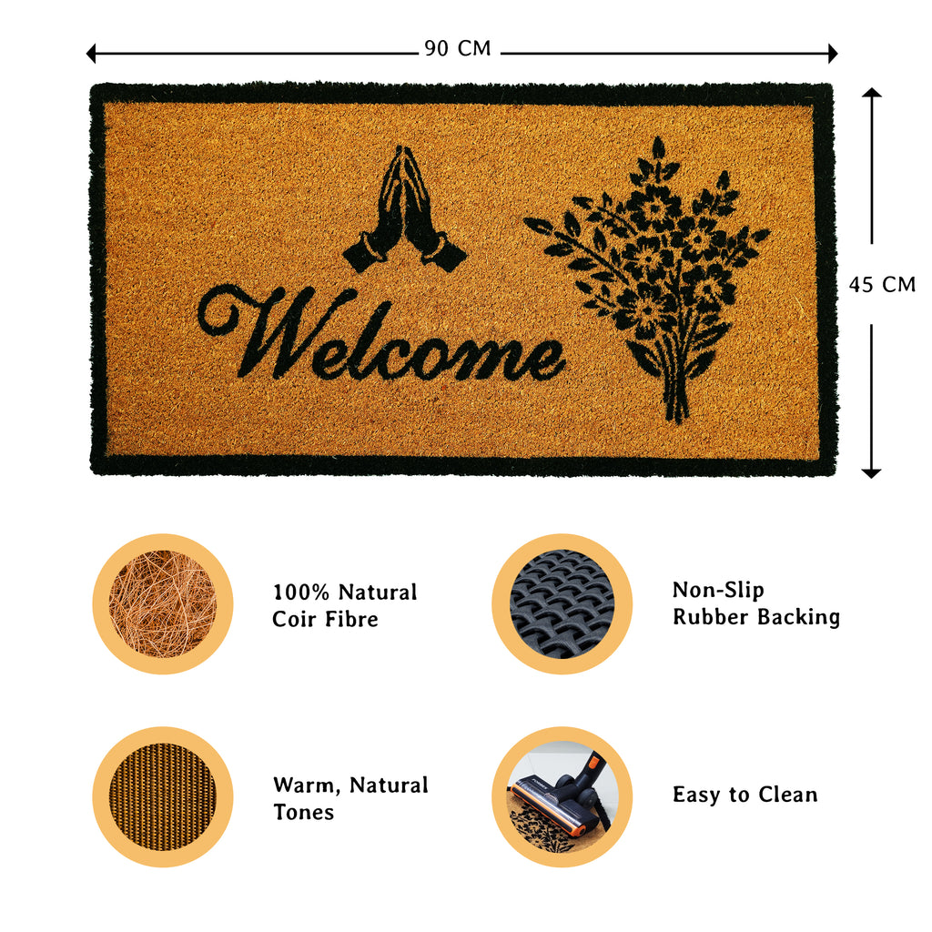 Rectangular Large Mat with Namaste